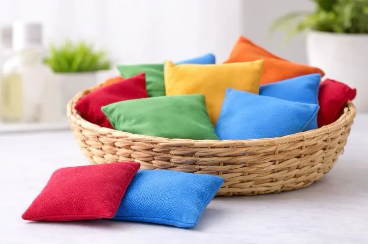 Мешочек с песком для физкультуры (детский утяжелитель), 10*10 см, вес 150 гр